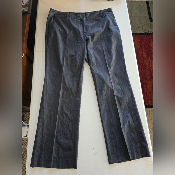 Talbots Pants Womens Sz 16 Gray Signature Dress Straight 38x32 Mid Rise - Picture 4 of 10